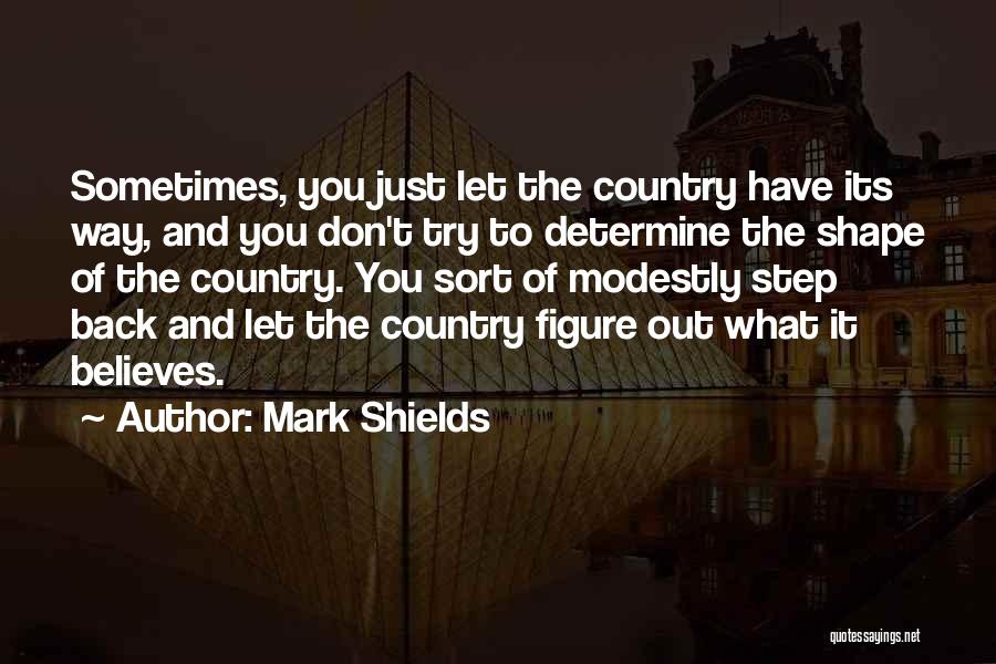 Sometimes You Have Step Back Quotes By Mark Shields