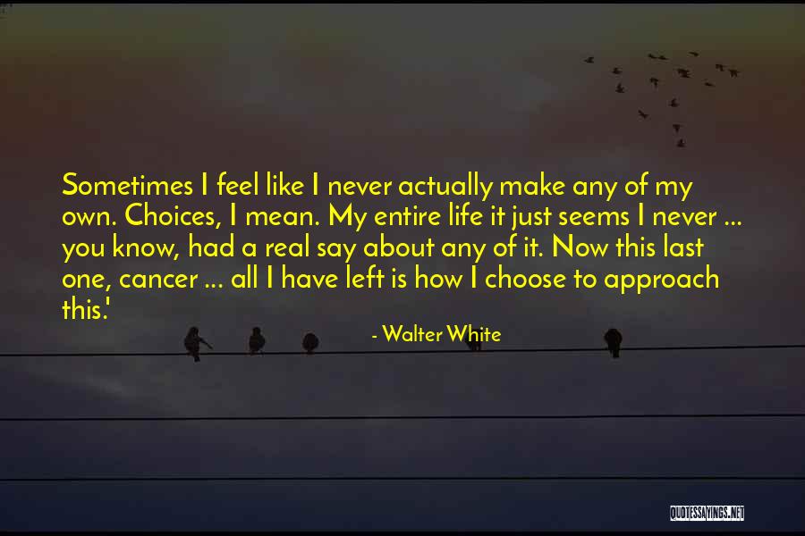 Sometimes You Have To Choose Quotes By Walter White Sometimes You Have To Choose Quotes By Walter White