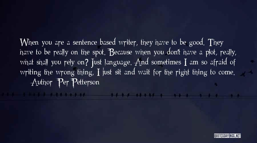 Sometimes You Have To Wait Quotes By Per Petterson