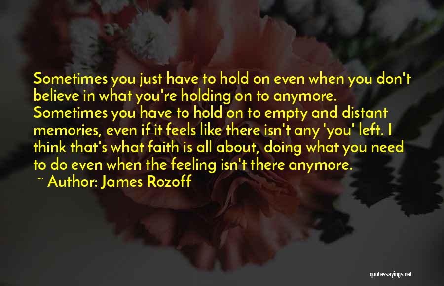 Sometimes You Just Have To Believe Quotes By James Rozoff