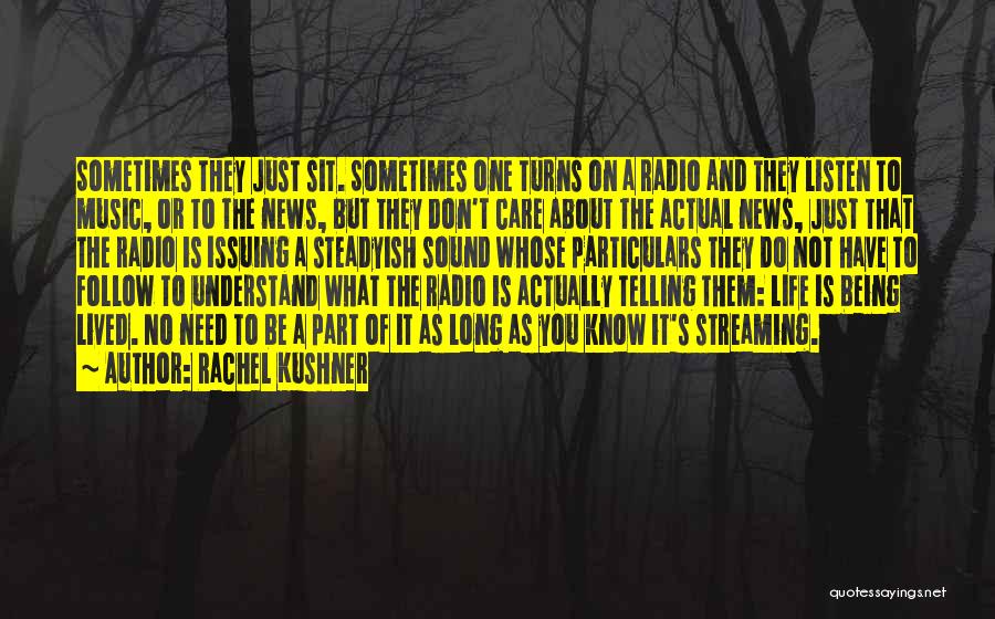 Sometimes You Just Know Quotes By Rachel Kushner