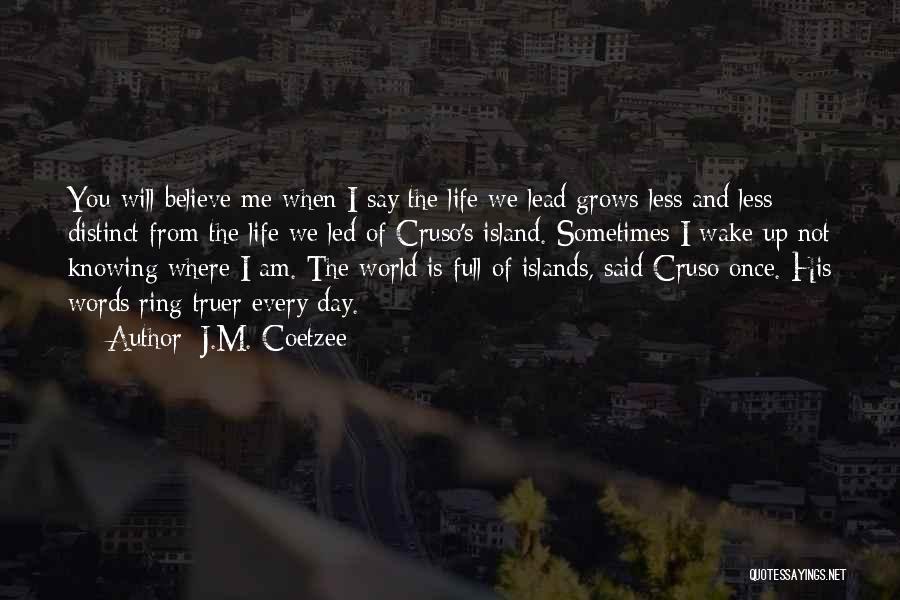 Sometimes You Wake Up Quotes By J.M. Coetzee