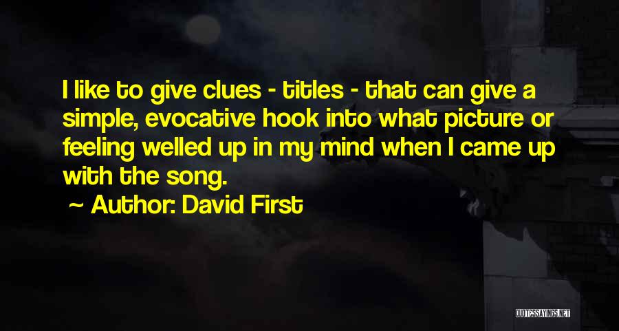 Song Titles In Quotes By David First
