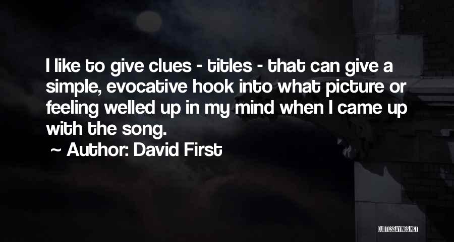 Song Titles Quotes By David First