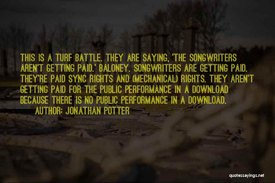 Songwriters Quotes By Jonathan Potter