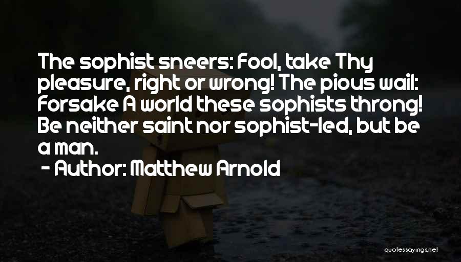 Sophist Quotes By Matthew Arnold