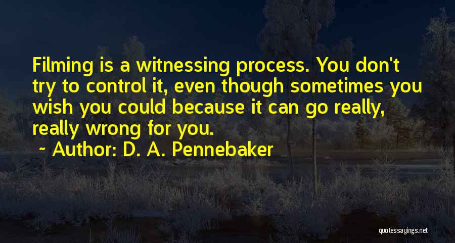 Sordides Quotes By D. A. Pennebaker