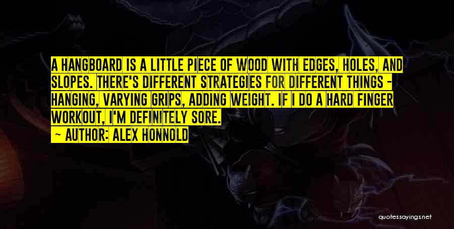 Sore From Workout Out Quotes By Alex Honnold