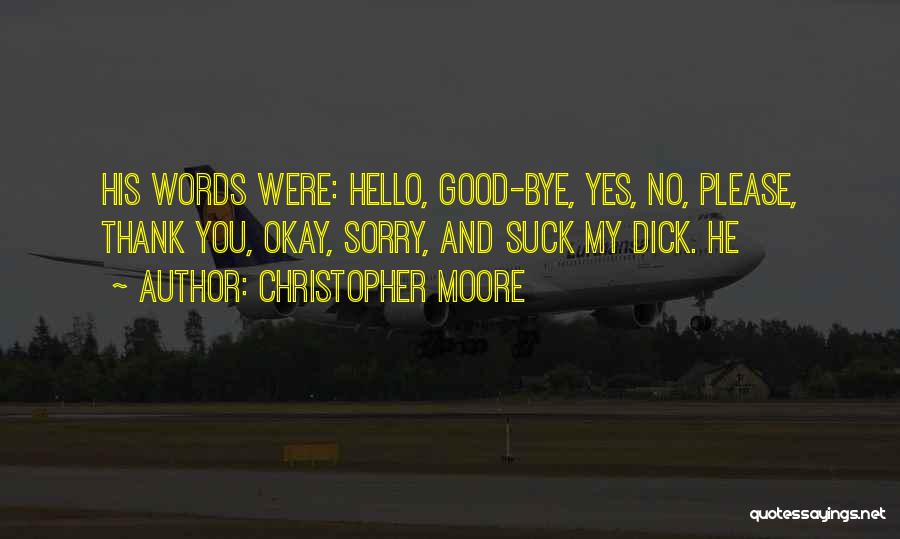 Sorry And Thank You Quotes By Christopher Moore