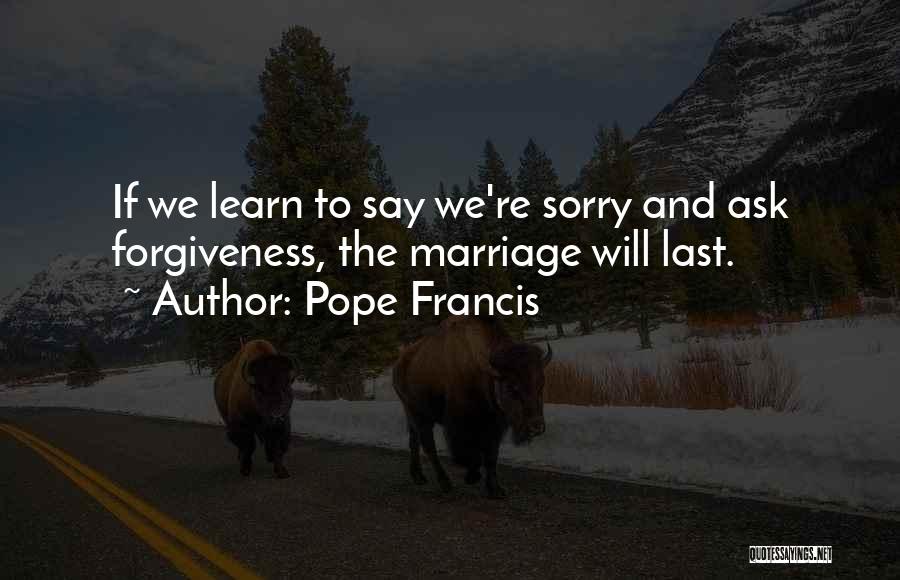 Sorry Asking Quotes By Pope Francis
