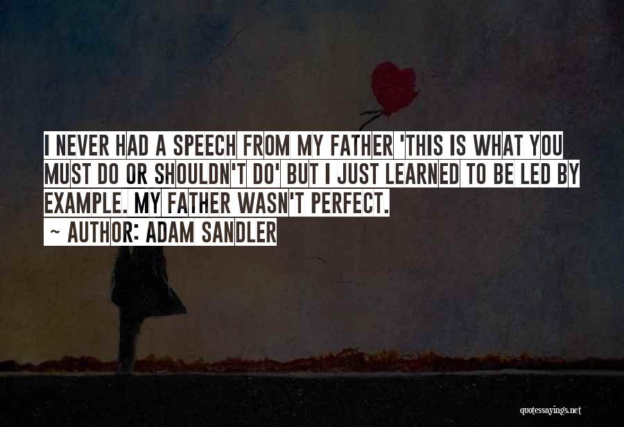 Sorry Dad I'm Not Perfect Quotes By Adam Sandler