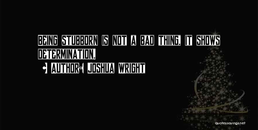 Sorry For Being Stubborn Quotes By Joshua Wright