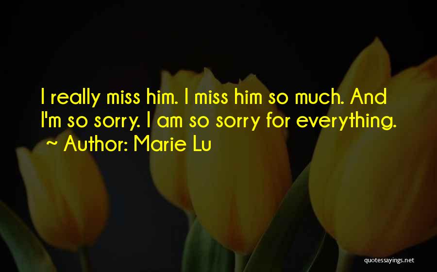 Sorry For Everything Quotes By Marie Lu