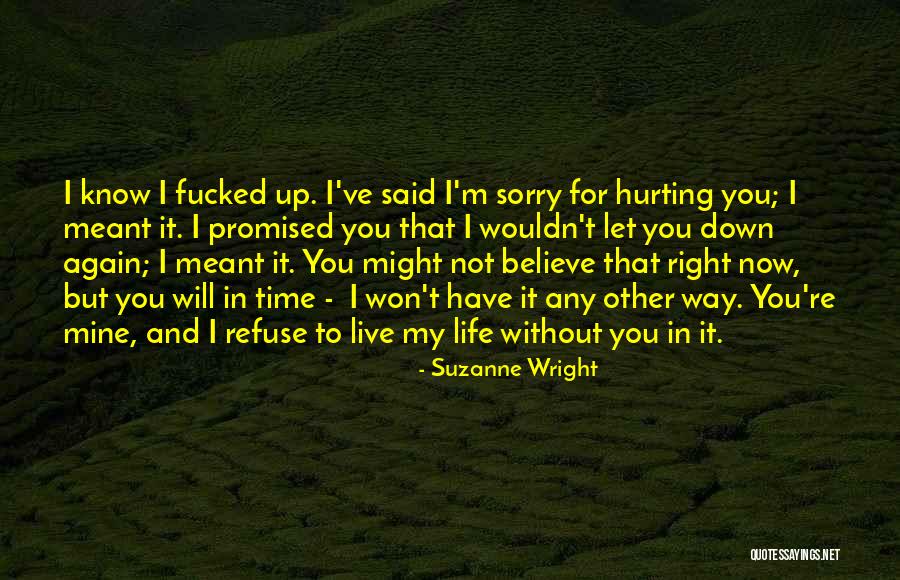 Sorry For Hurting Quotes By Suzanne Wright