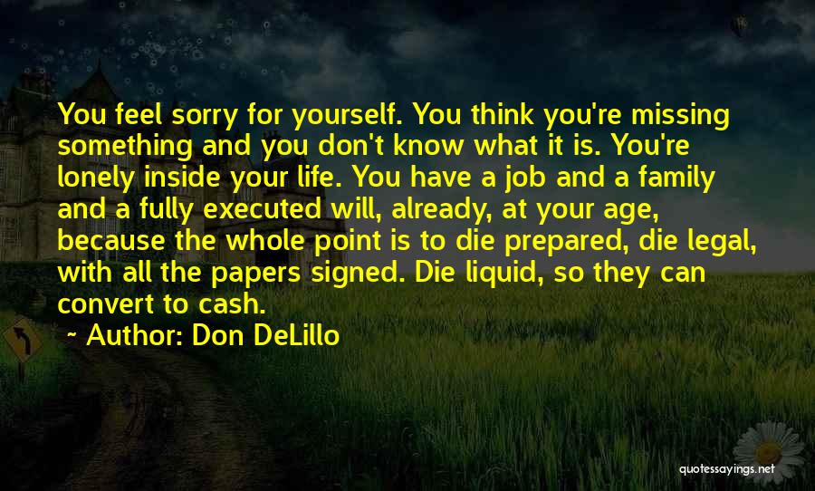 Sorry For Your Death Quotes By Don DeLillo