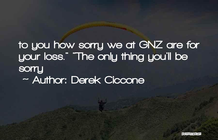 Sorry For Your Loss Quotes By Derek Ciccone