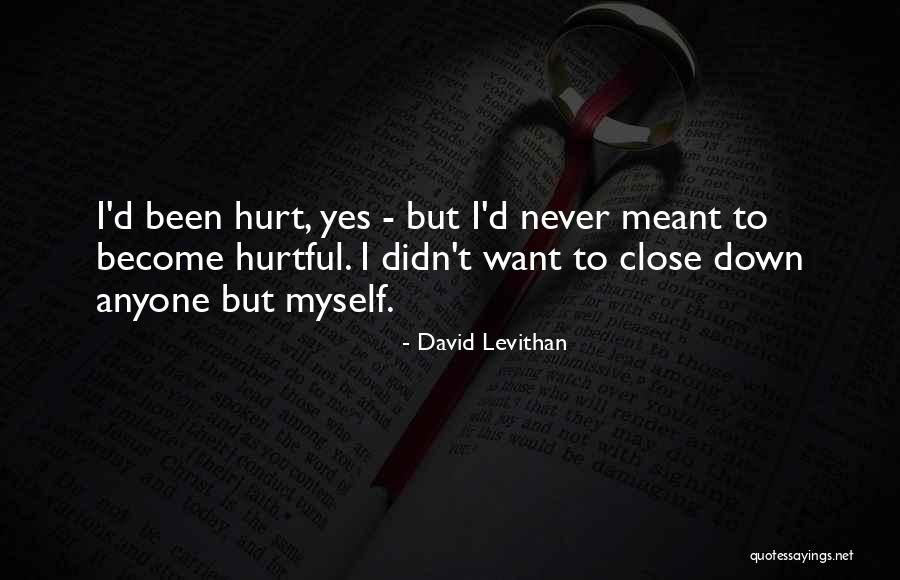 Sorry I Never Meant To Hurt You Quotes By David Levithan