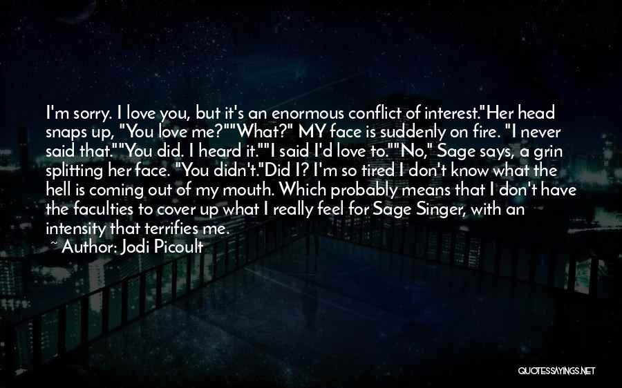 Sorry Love You Quotes By Jodi Picoult Sorry Love You Quotes By Jodi Picoult