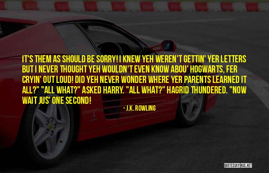 Sorry Parents Quotes By J.K. Rowling Sorry Parents Quotes By J.K. Rowling