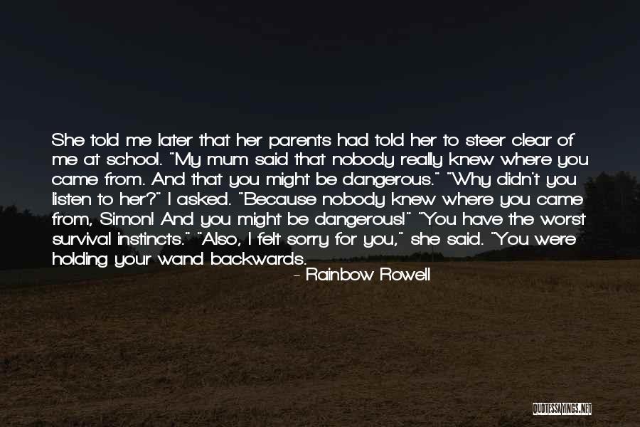 Sorry Parents Quotes By Rainbow Rowell Sorry Parents Quotes By Rainbow Rowell