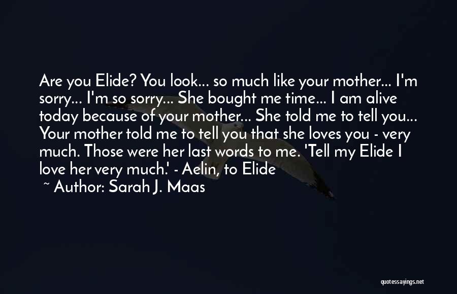 Sorry To My Love Quotes By Sarah J. Maas
