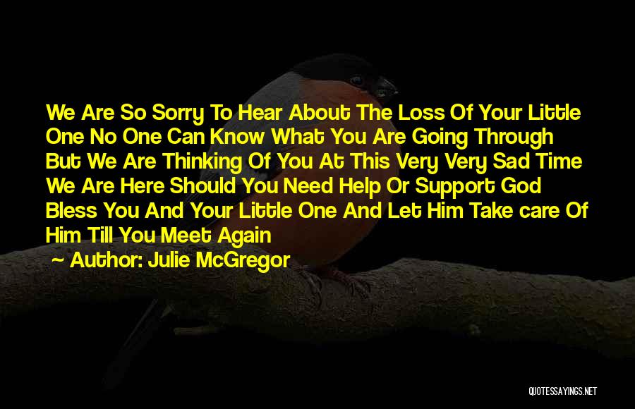 Sorry You're Sad Quotes By Julie McGregor