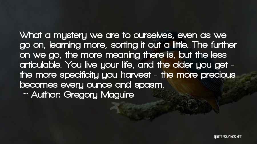 Sorting Out Your Life Quotes By Gregory Maguire