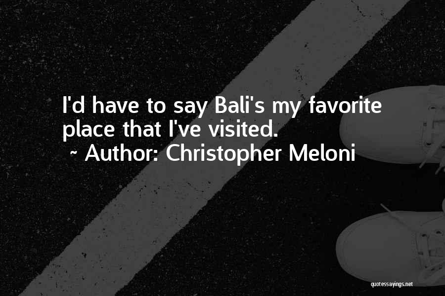 Soudness Quotes By Christopher Meloni