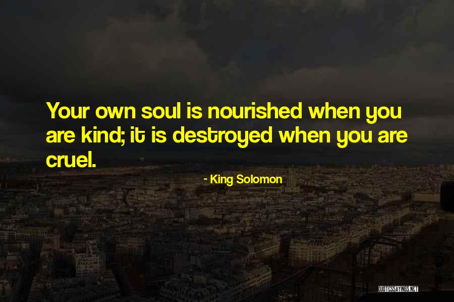 Soul Destroyed Quotes By King Solomon
