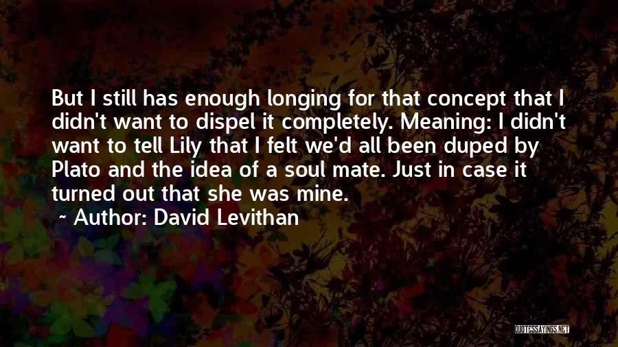 Soul Meaning Quotes By David Levithan