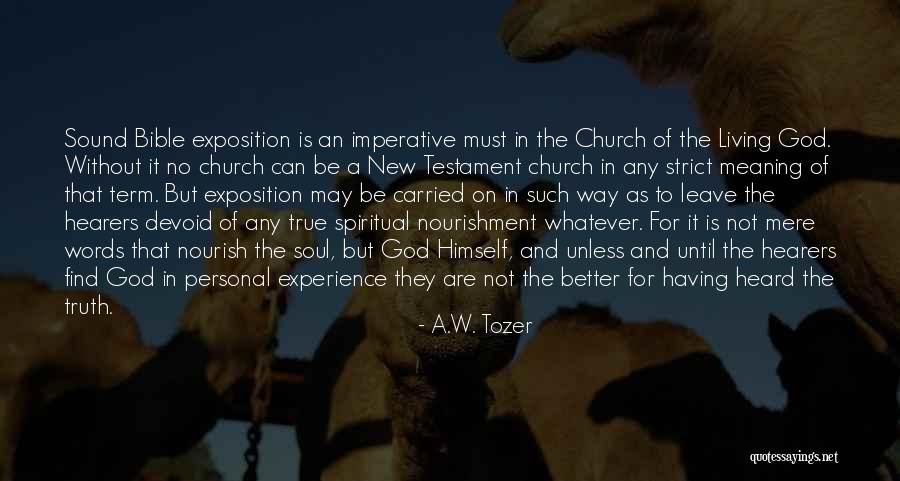 Soul Nourishment Quotes By A.W. Tozer