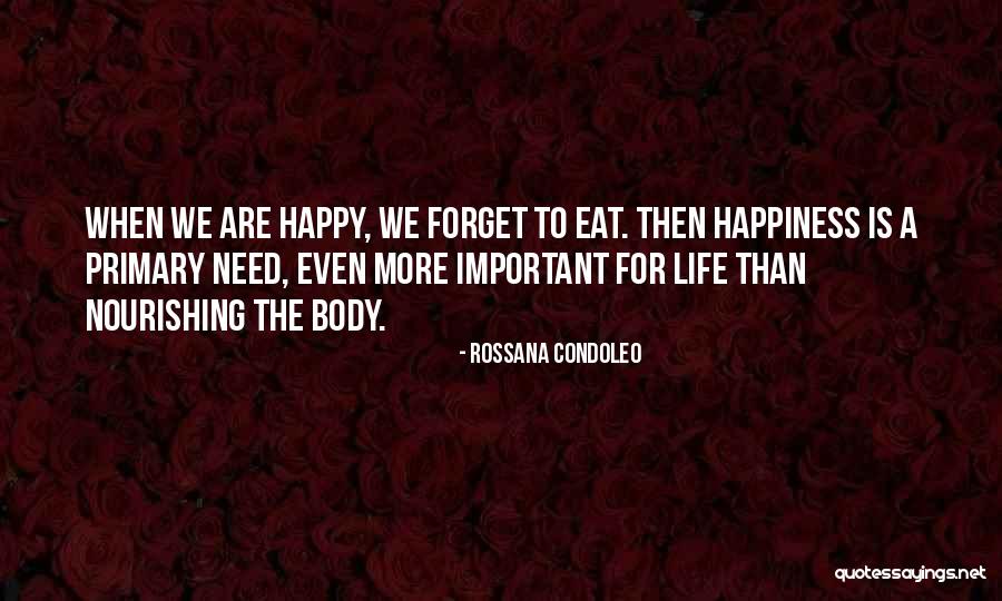 Soul Nourishment Quotes By Rossana Condoleo