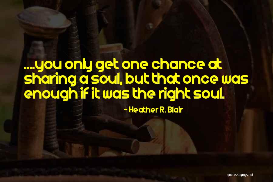 Soulmates By Chance Quotes By Heather R. Blair Soulmates By Chance Quotes By Heather R. Blair