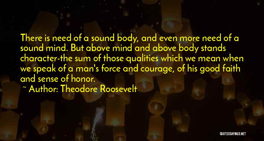 Sound Body And Mind Quotes By Theodore Roosevelt