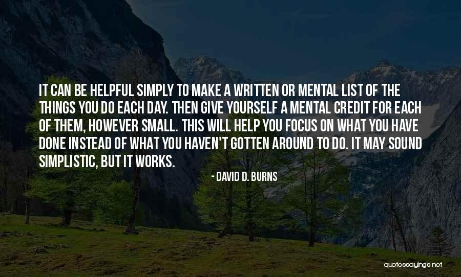 Sound Haven Quotes By David D. Burns Sound Haven Quotes By David D. Burns