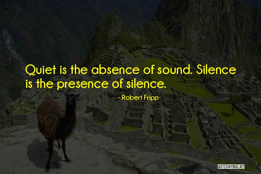 Sound Of Silence Quotes By Robert Fripp