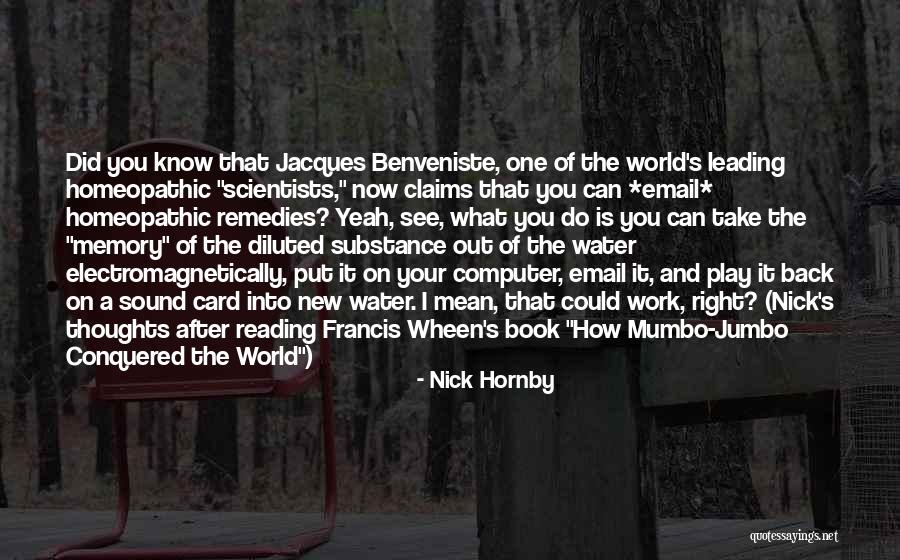 Sound Of Water Quotes By Nick Hornby Sound Of Water Quotes By Nick Hornby