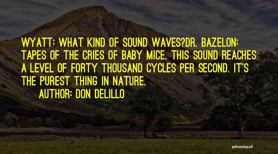 Sound Of Waves Nature Quotes By Don DeLillo