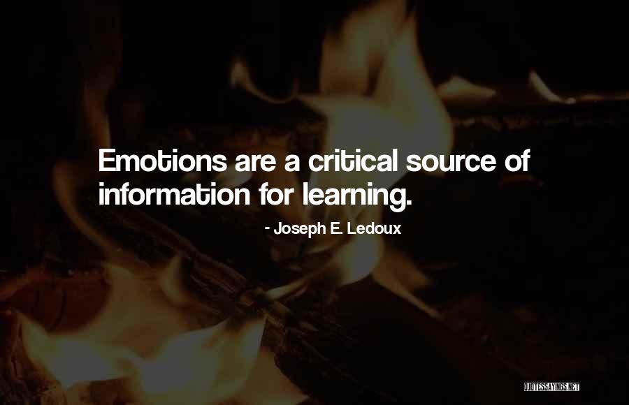 Source Of Information Quotes By Joseph E. Ledoux