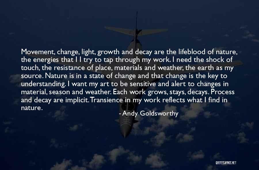 Source Of Light Quotes By Andy Goldsworthy