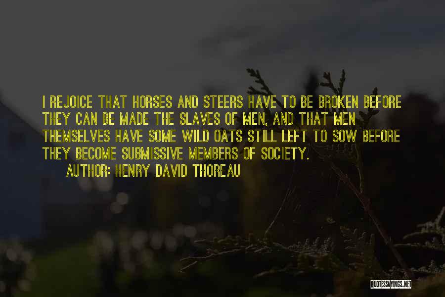 Sow Wild Oats Quotes By Henry David Thoreau