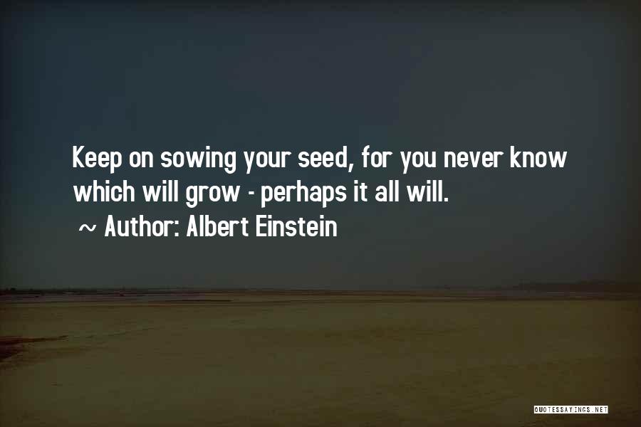 Sowing A Seed Quotes By Albert Einstein