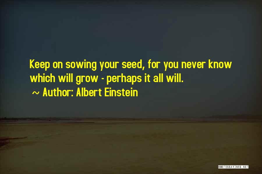 Sowing Seed Quotes By Albert Einstein