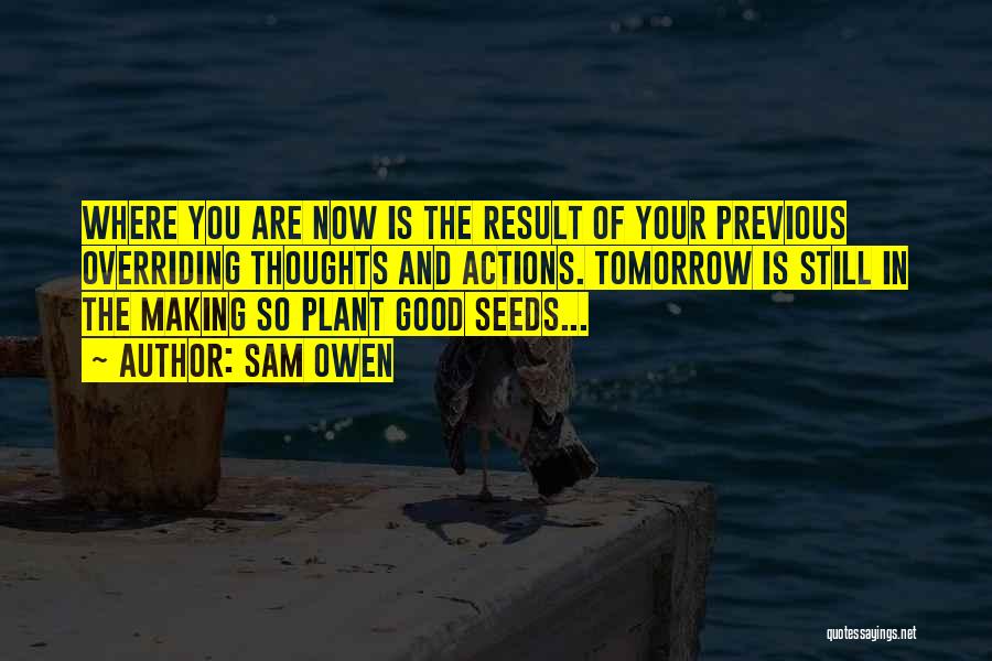 Sowing Seeds Quotes By Sam Owen
