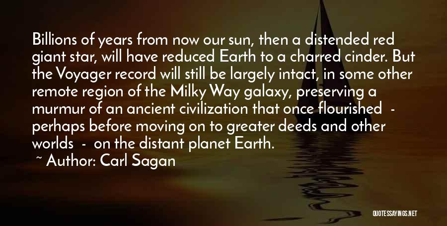 Space And Earth Quotes By Carl Sagan