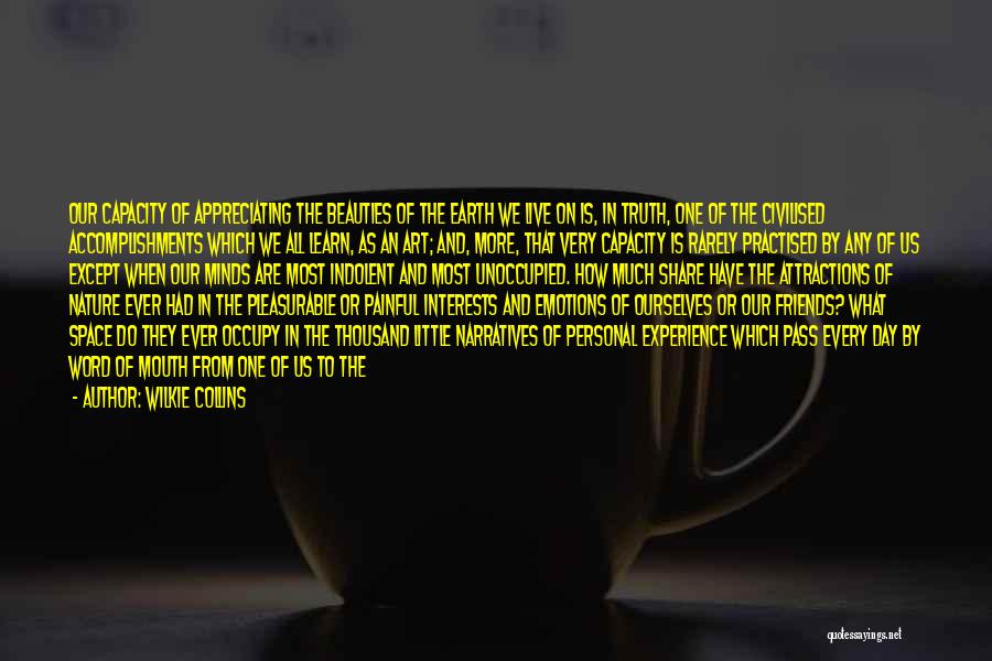 Space In Art Quotes By Wilkie Collins