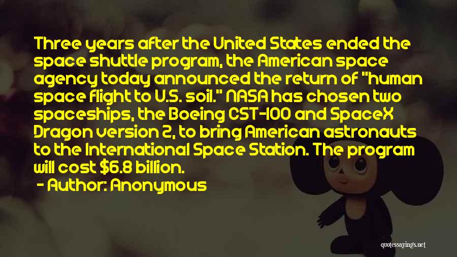 Space Shuttle Program Quotes By Anonymous