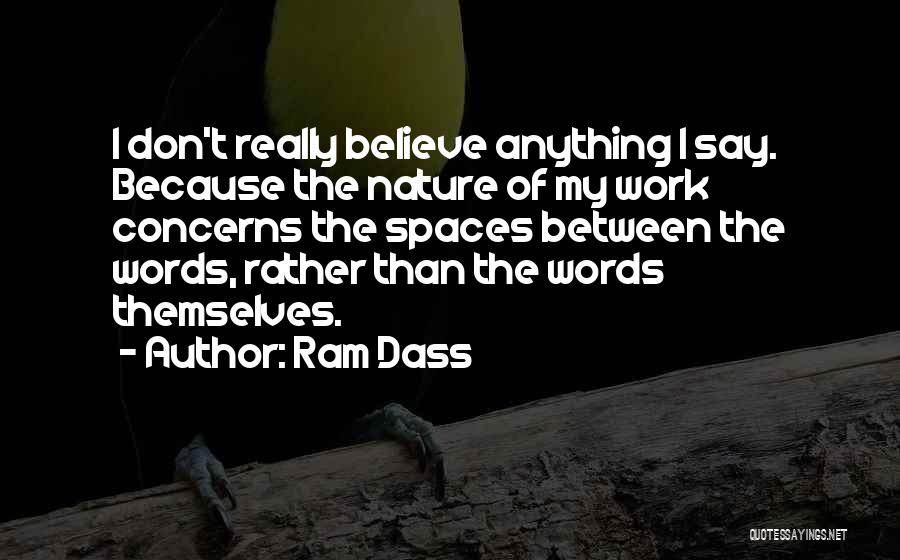 Spaces Between Quotes By Ram Dass