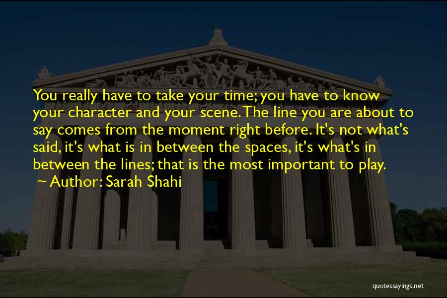 Spaces Between Quotes By Sarah Shahi