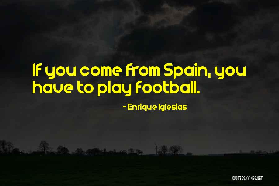 Spain Football Quotes By Enrique Iglesias